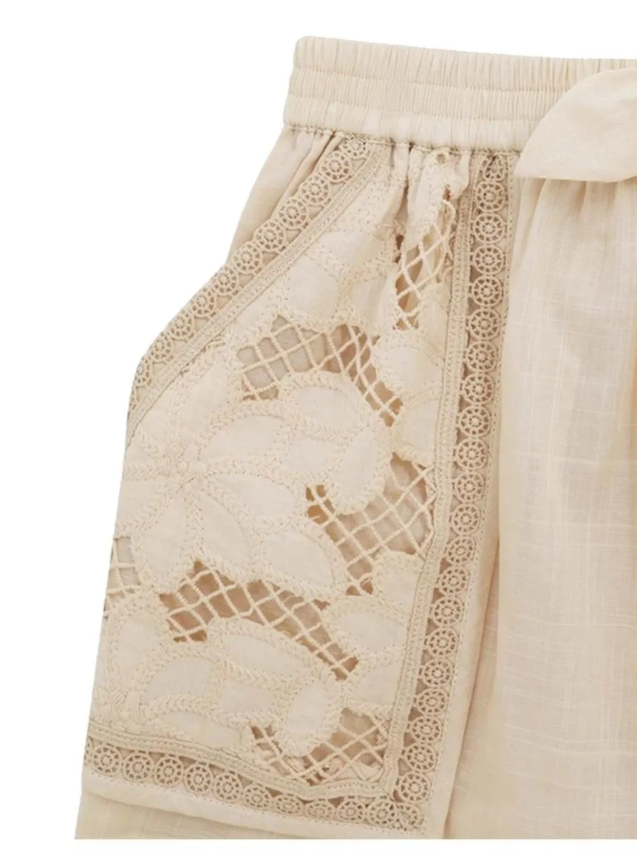 Zimmermann Kids Lace-Trimmed Shorts
