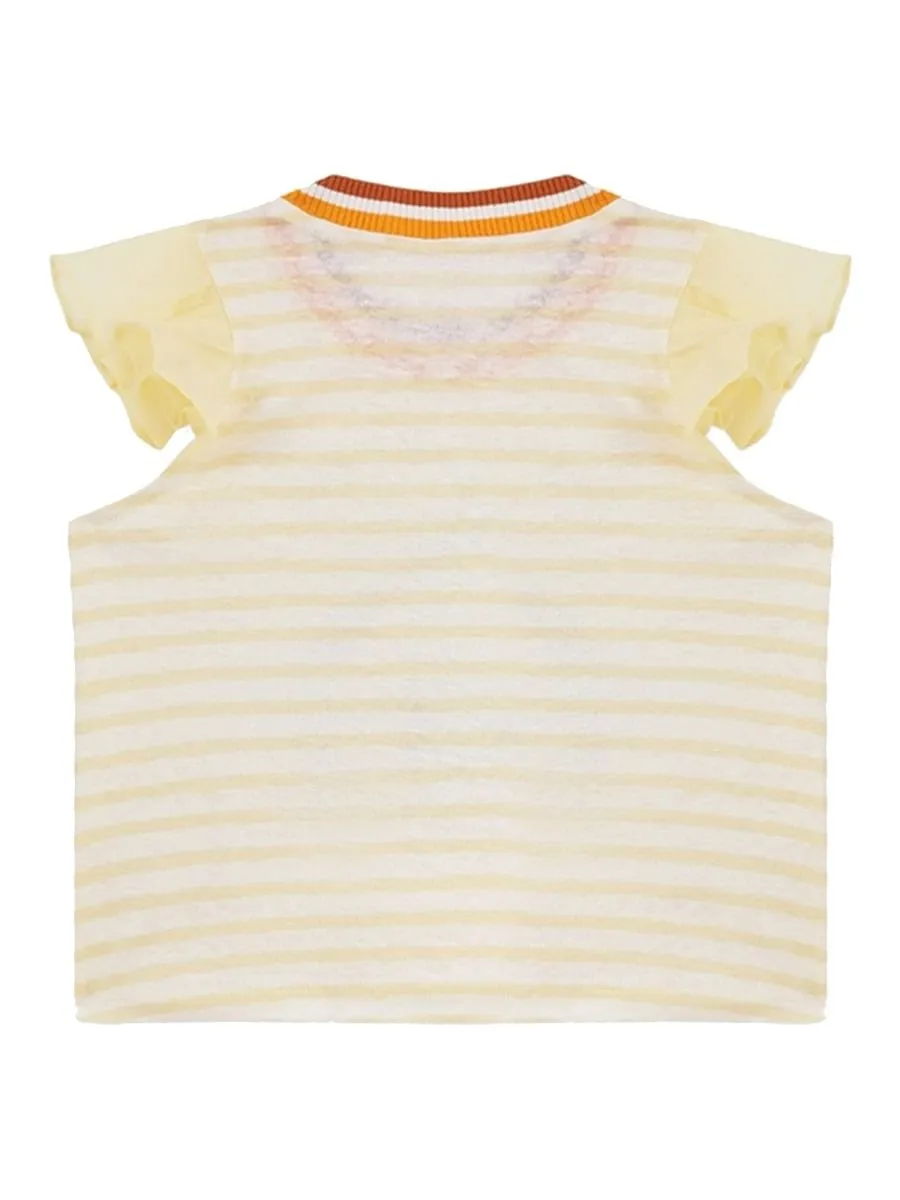 Zimmermann Kids Ruffle-Sleeve Linen Top