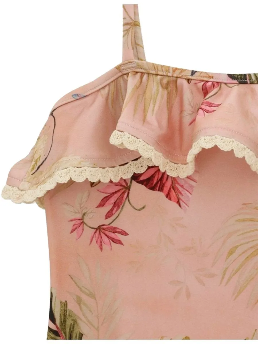 Zimmermann Kids Ruffled Floral Beachwear