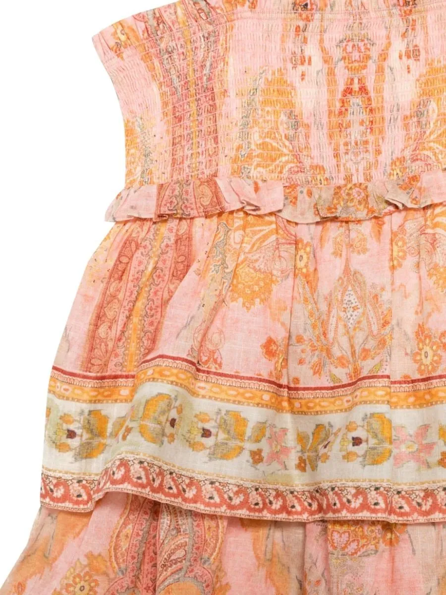 Zimmermann Kids Tiered Smocked Dress