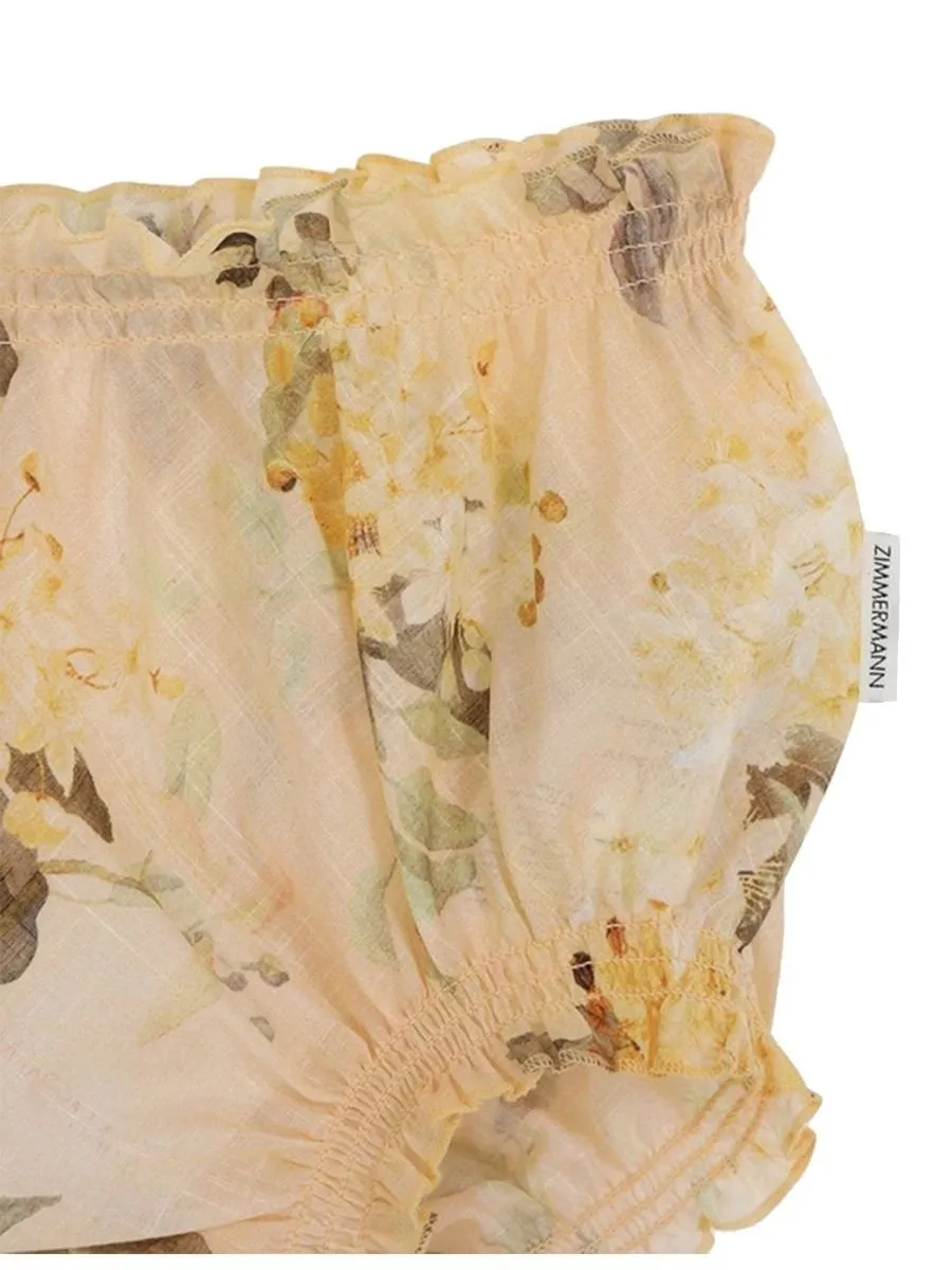 Zimmermann Kids Floral Cotton Shorts