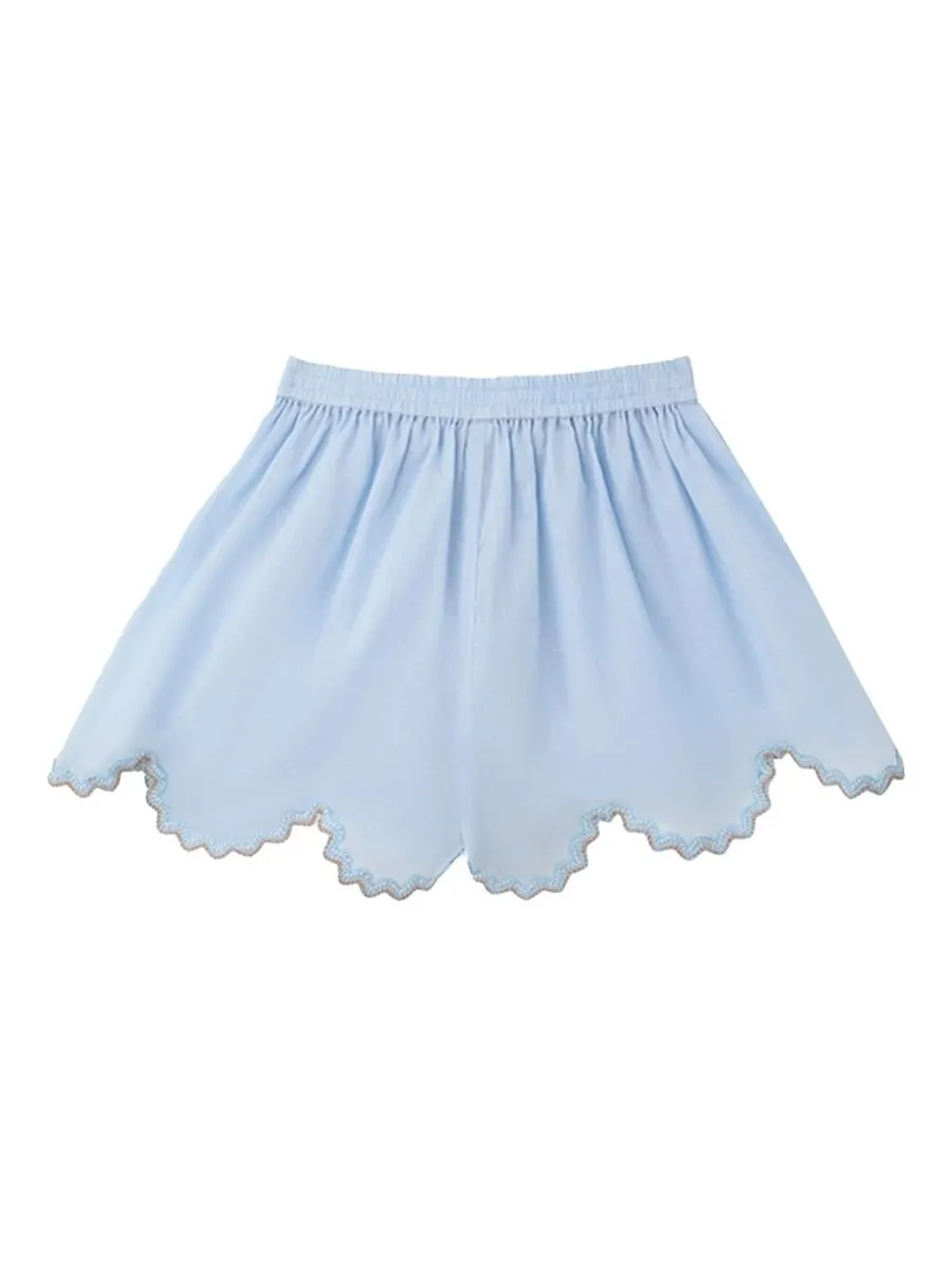 Zimmermann Kids Scalloped Hem Shorts