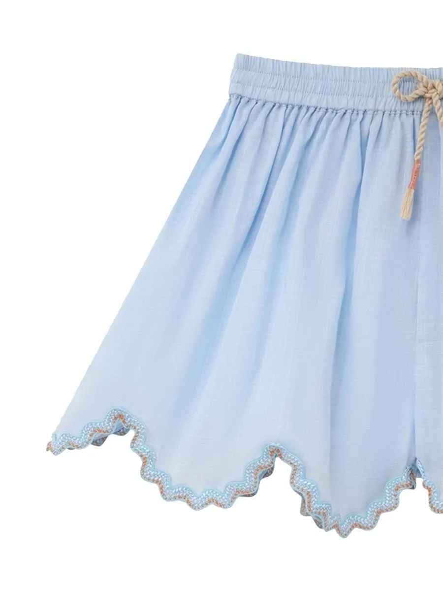 Zimmermann Kids Scalloped Hem Shorts