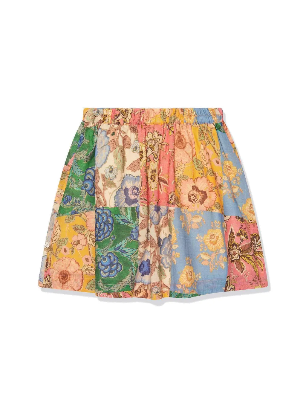 Zimmermann Kids Junie Patchwork Drawstring Skirt