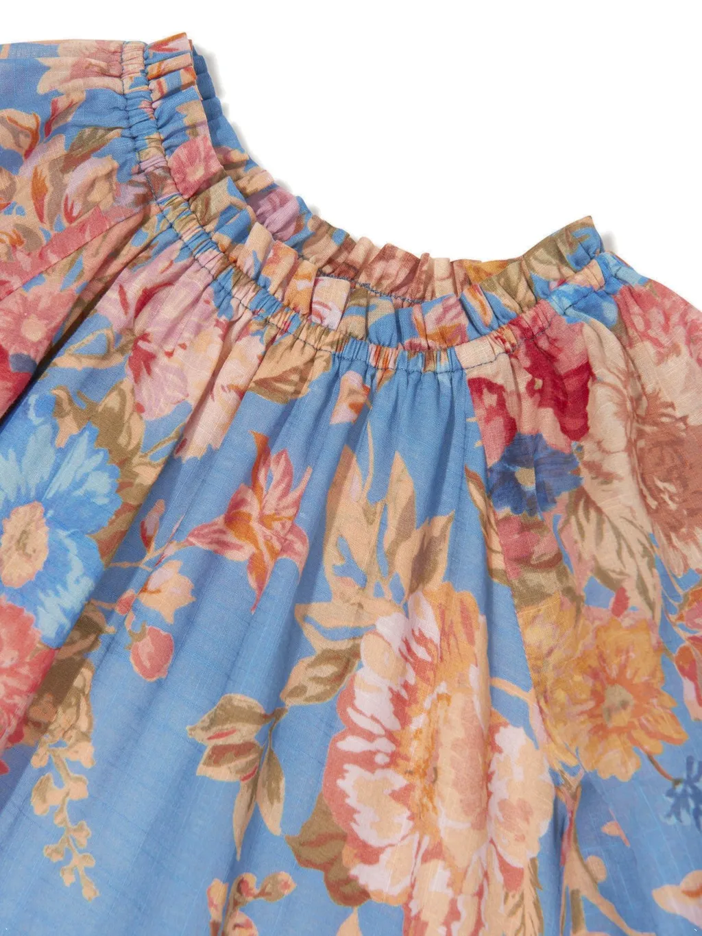 Zimmermann Kids August Puff Sleeved Mini Dress
