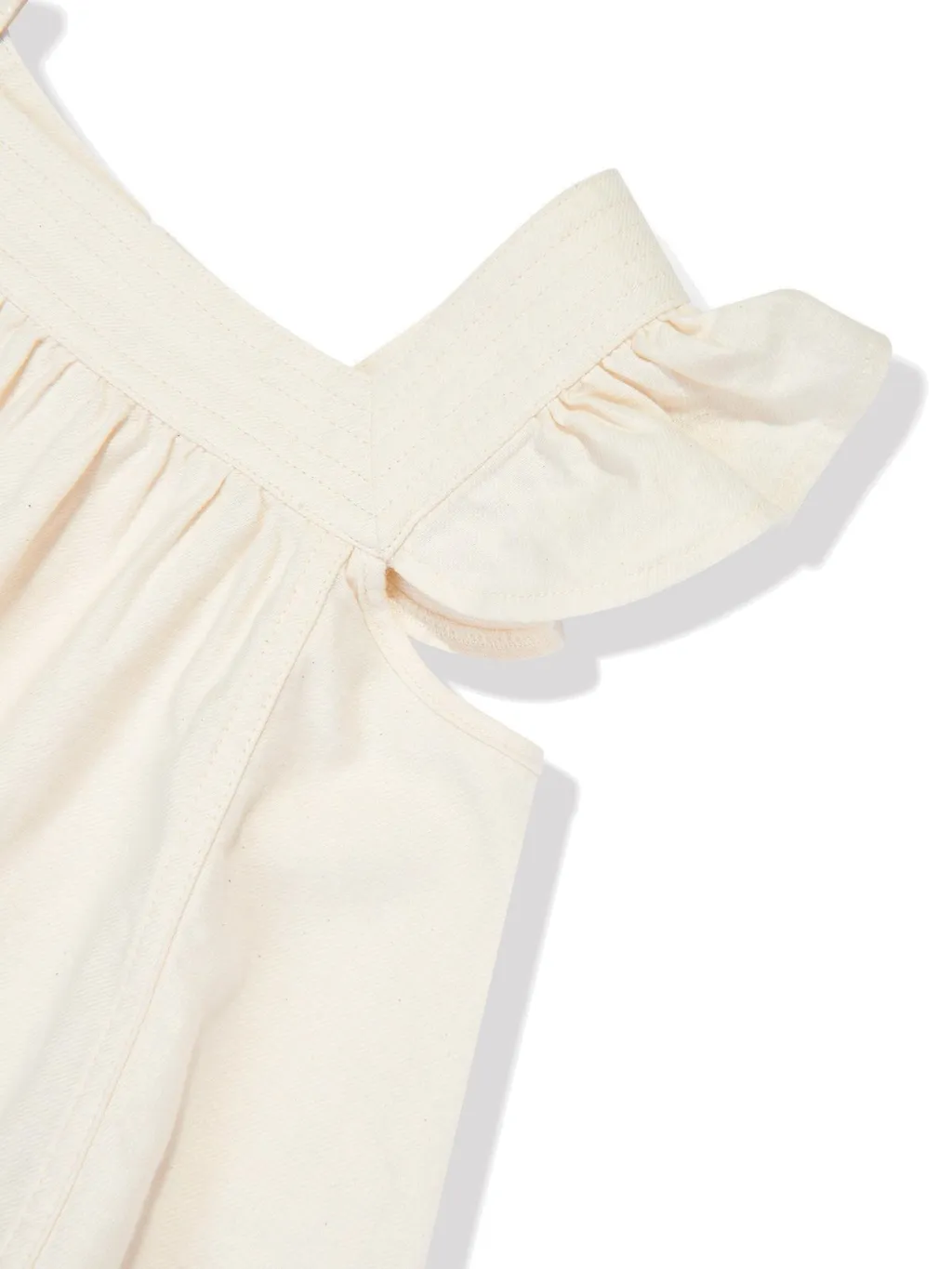 Zimmermann Kids Halliday Square Neck Denim Top