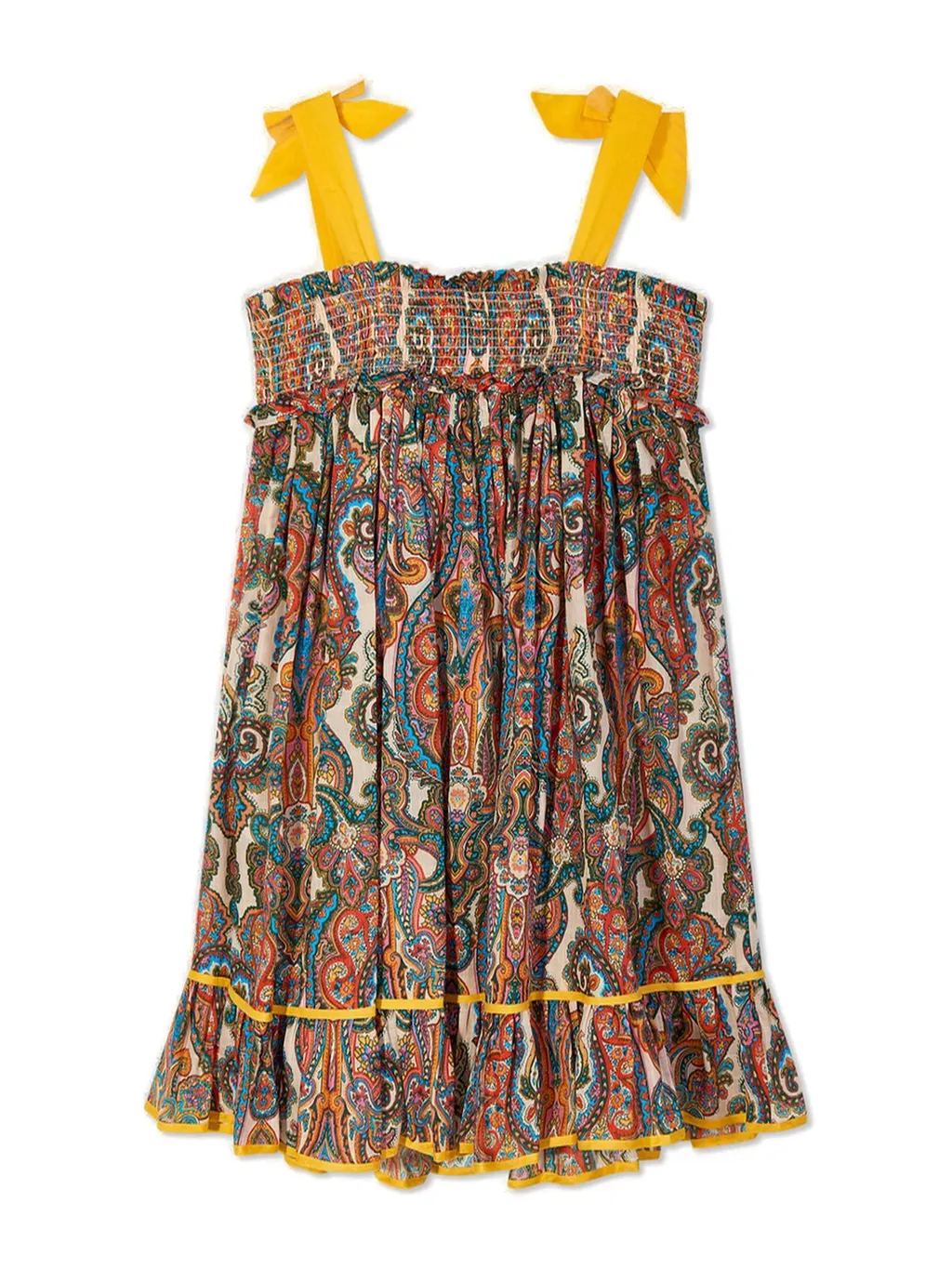 Zimmermann Kids Ottie Paisley-Printed Shirred Dress