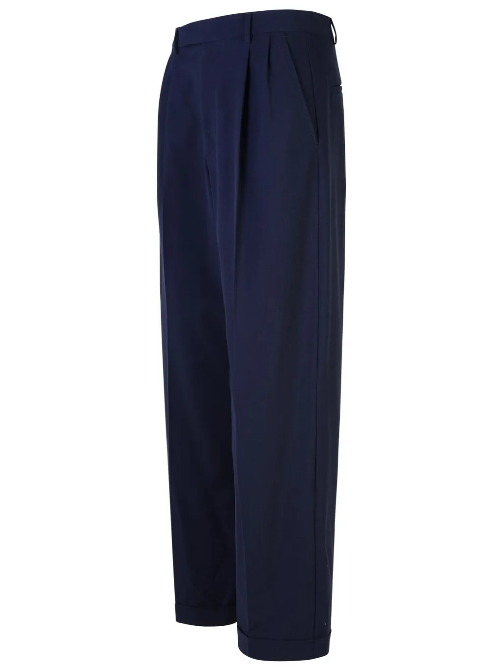 Marissa Navy Viscose Blend Trousers