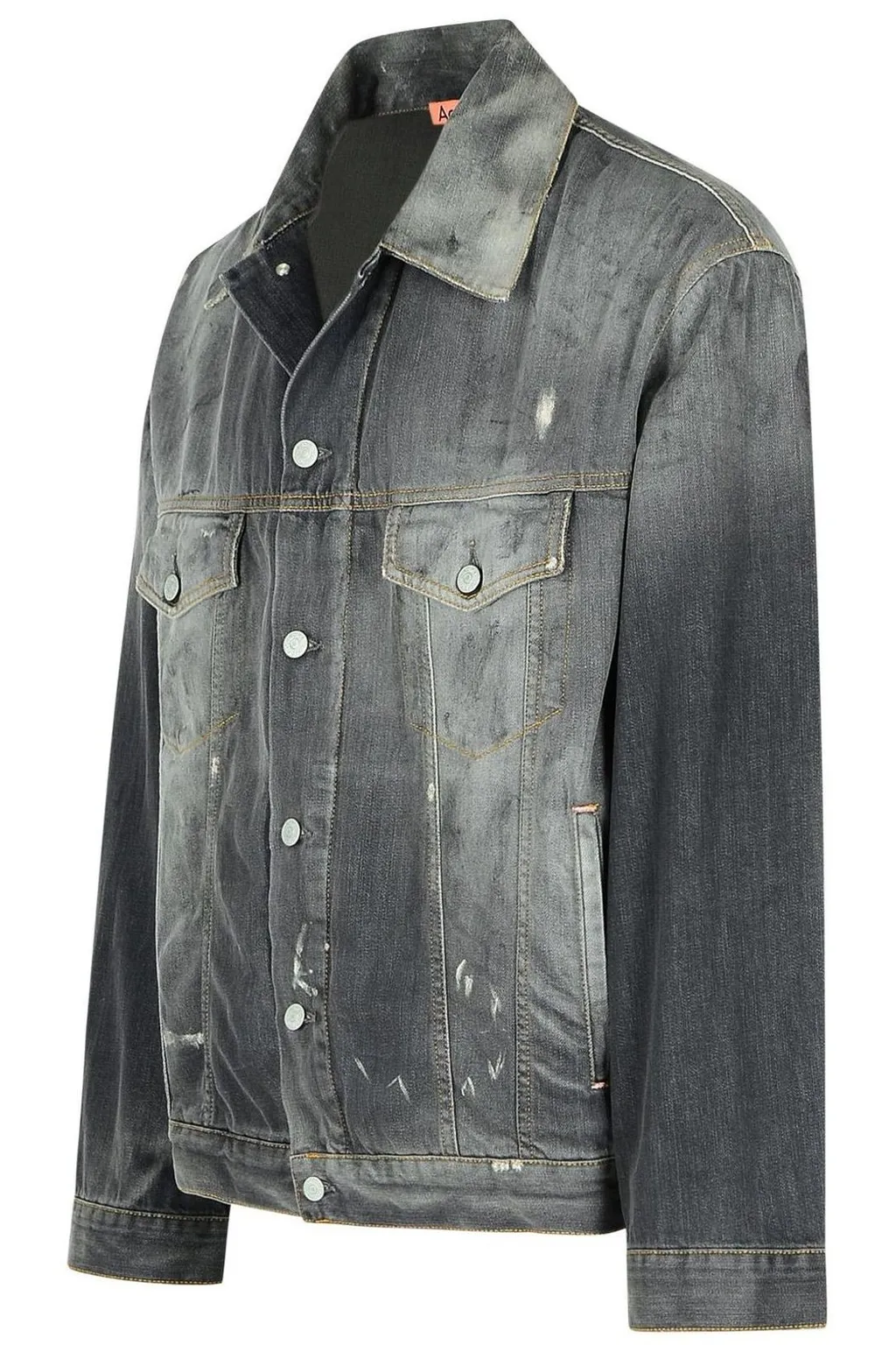 Acne Studios Button-Up Distressed Denim Jacket
