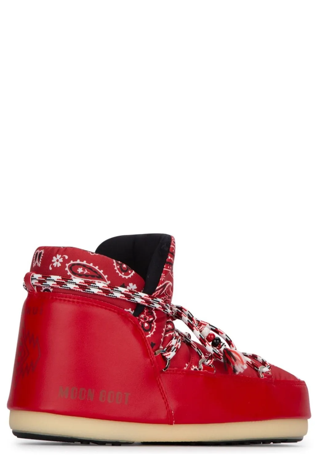 Alanui Bandana-Printed Lace-Up Snow Boots