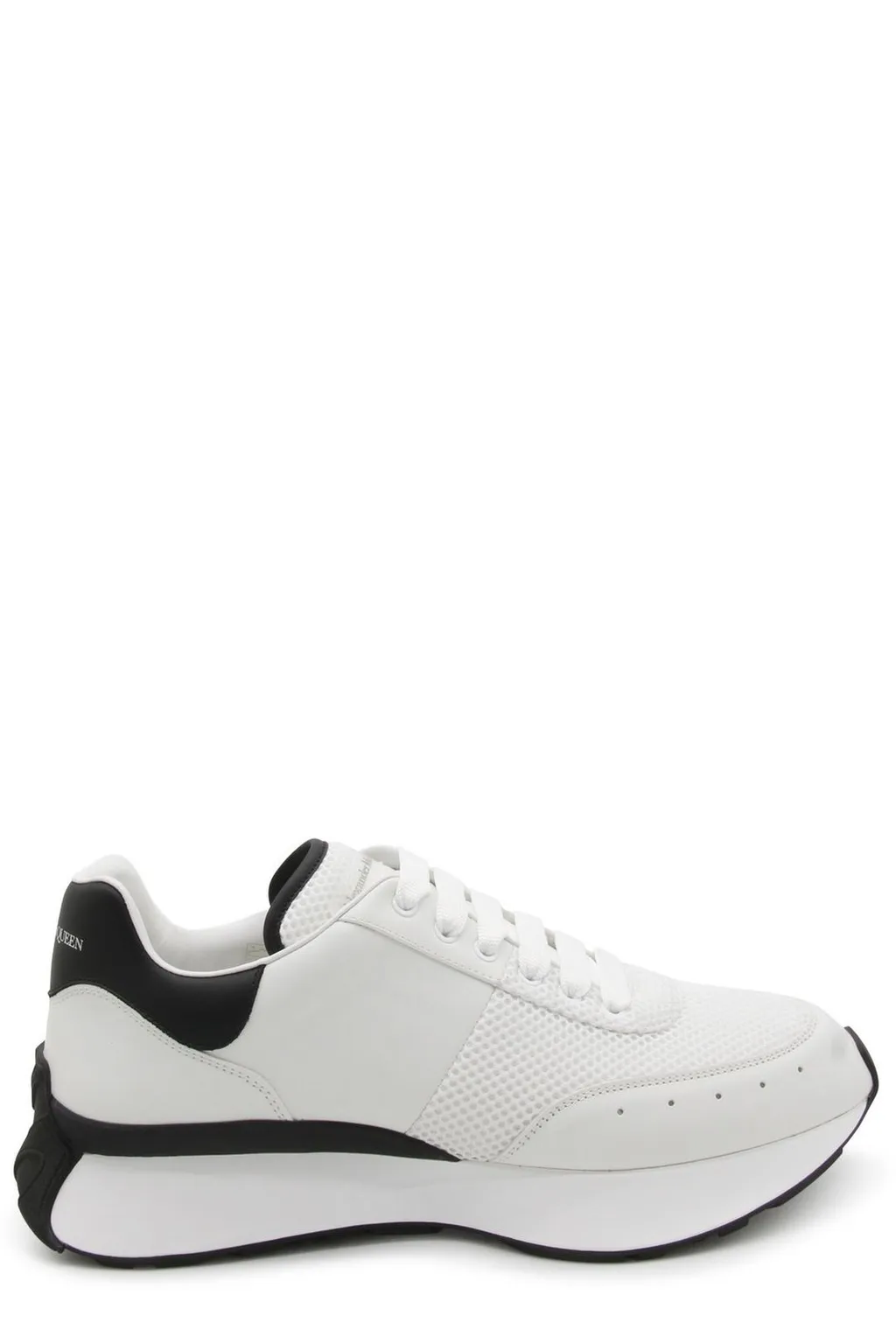 Alexander Mcqueen Logo Printed Mesh Lace-Up Sneakers