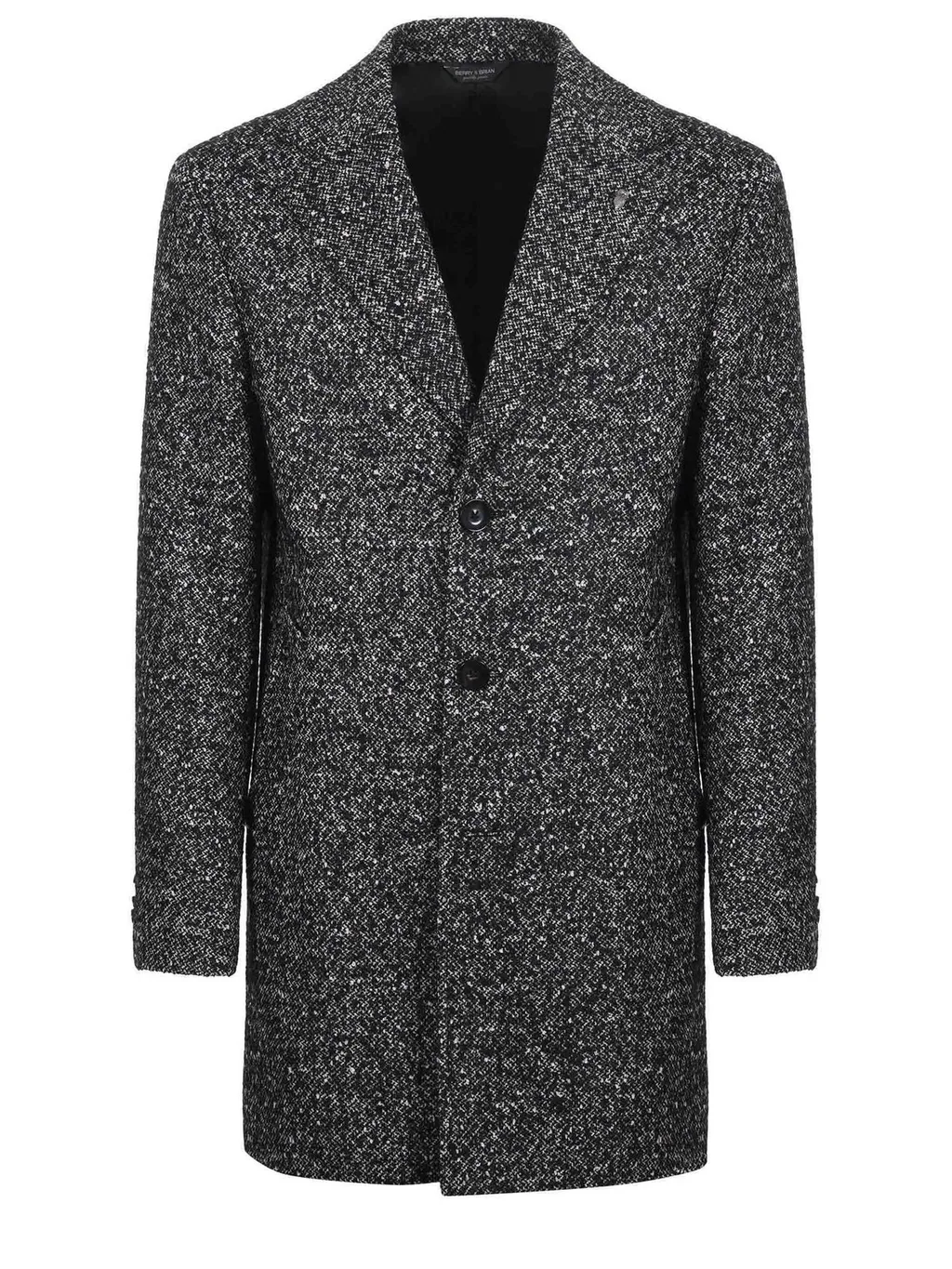 Berry & Brian Textured Single-Breasted Coat
