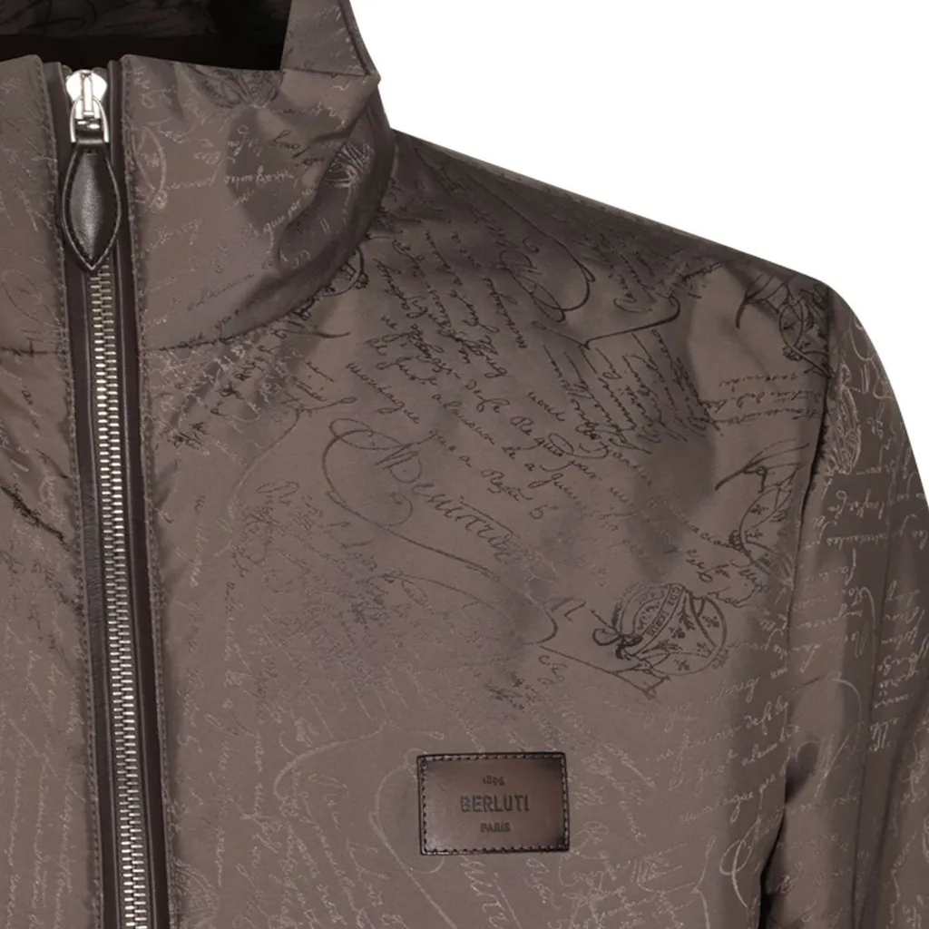 Berluti Logo Patch Zip-Up Jacket