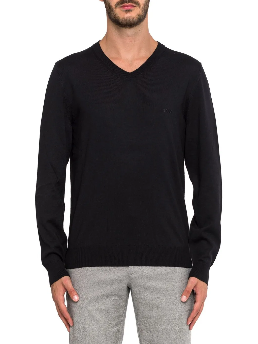 Boss Hugo Boss Logo Embroidered Regular Fit Jumper