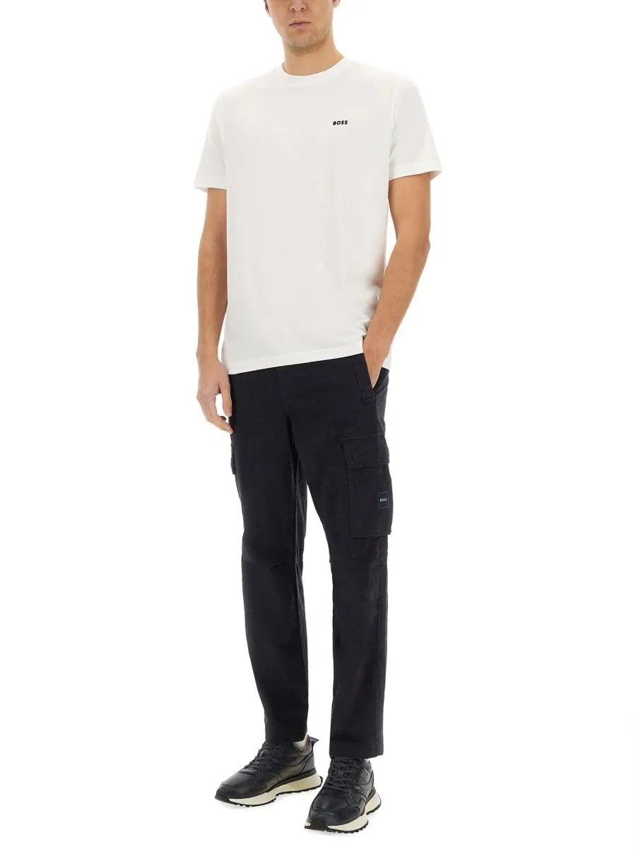 Boss Hugo Boss Logo Embossed Regular-Fit T-Shirt