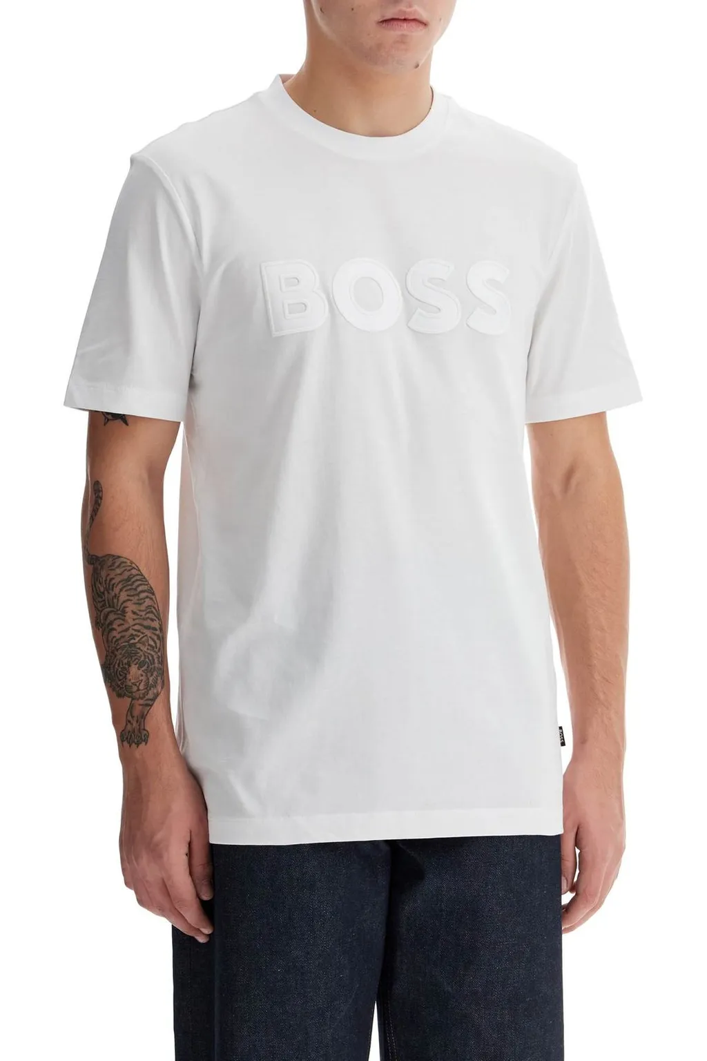 Boss Hugo Boss Logo Detailed Crewneck T-Shirt