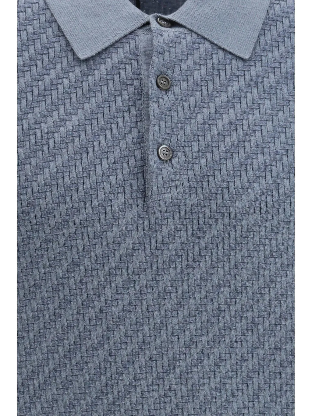Brioni Textured Woven Polo Shirt