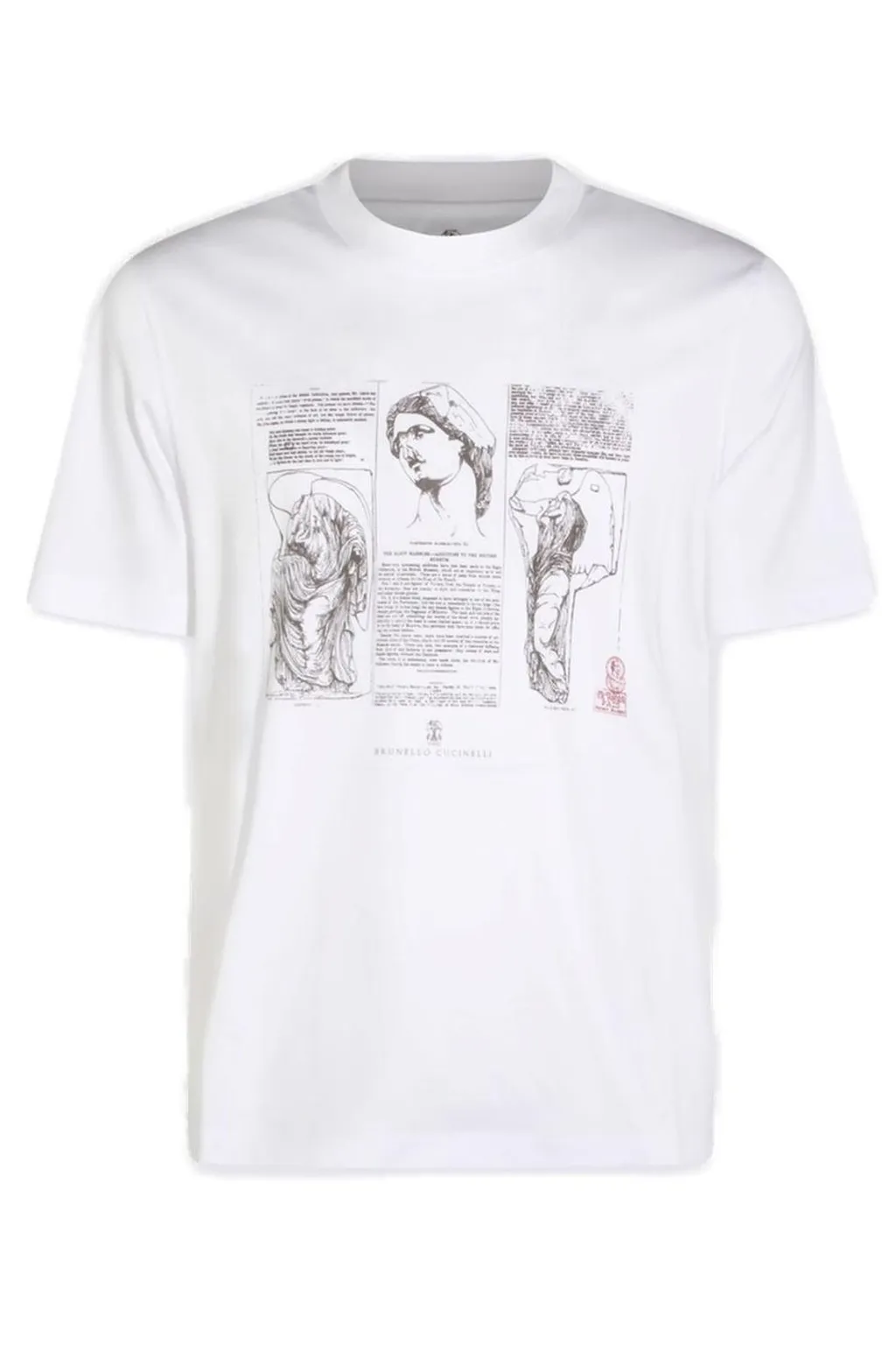 Brunello Cucinelli Graphic Printed Crewneck T-Shirt
