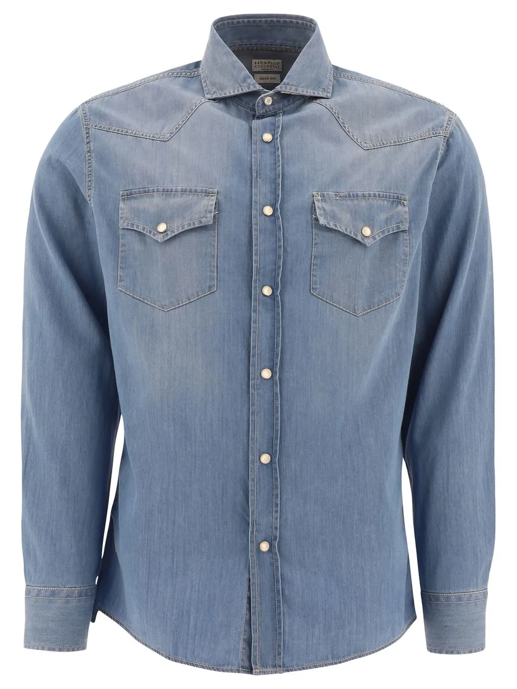 Brunello Cucinelli Long-Sleeved Denim Shirt