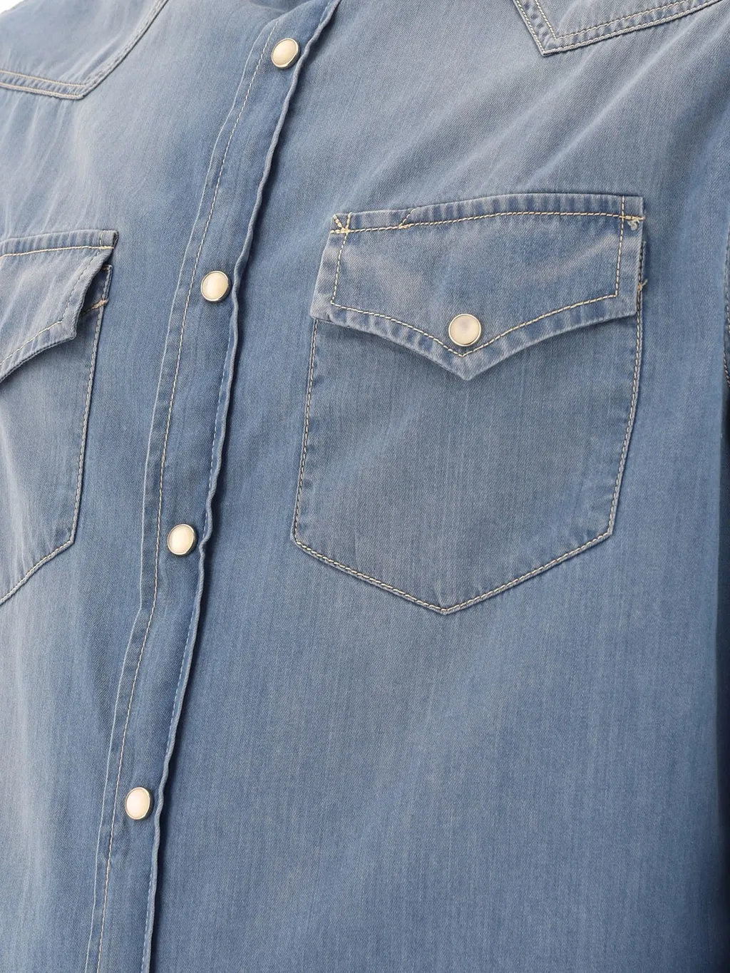 Brunello Cucinelli Long-Sleeved Denim Shirt