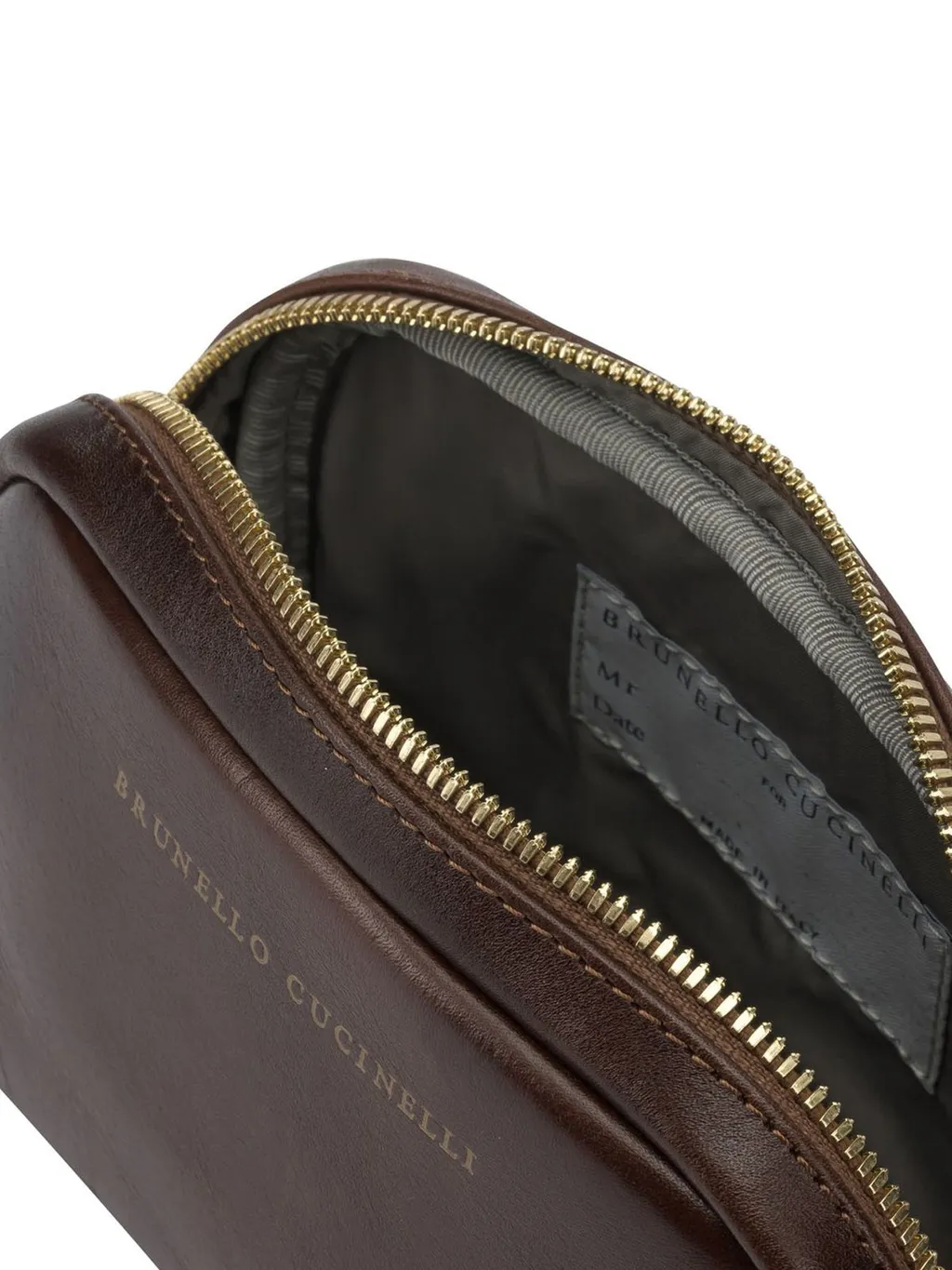 Brunello Cucinelli Logo Stamped Beauty Case