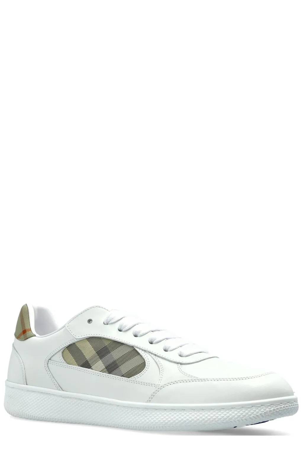 Burberry Check Detailed Lace-Up Sneakers