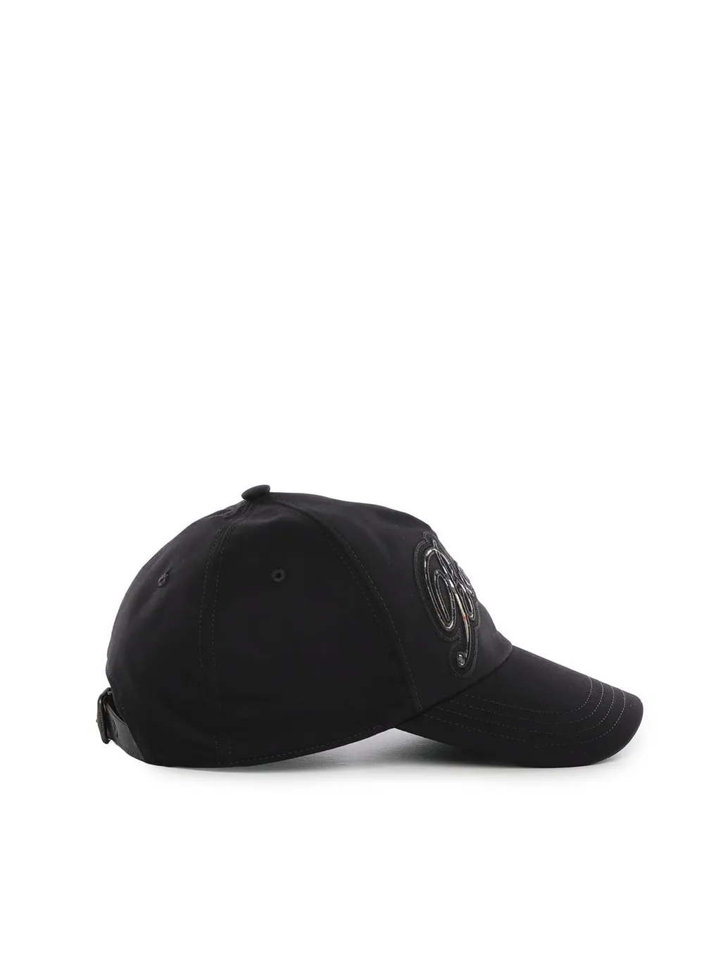 Burberry Check Cursive Logo Gabardine Baseball Cap