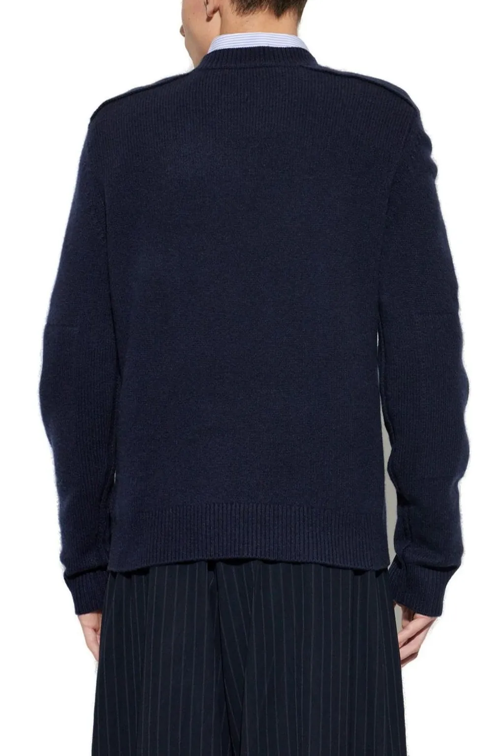 Burberry Ekd Jacquard Knitted Crewneck Jumper