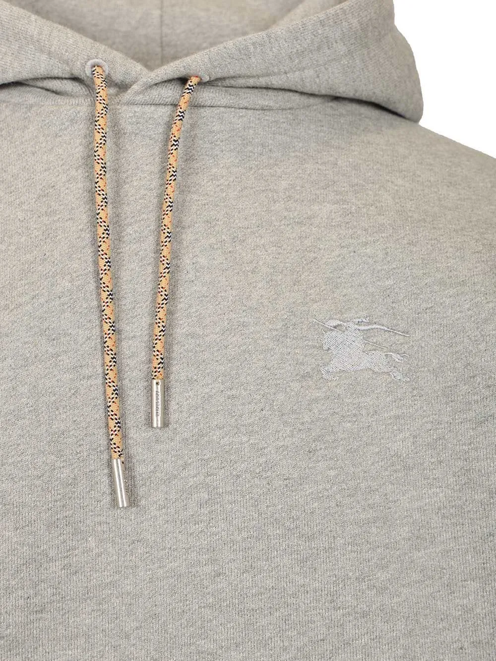 Burberry Checked Sleeve Drawstring Hoodie