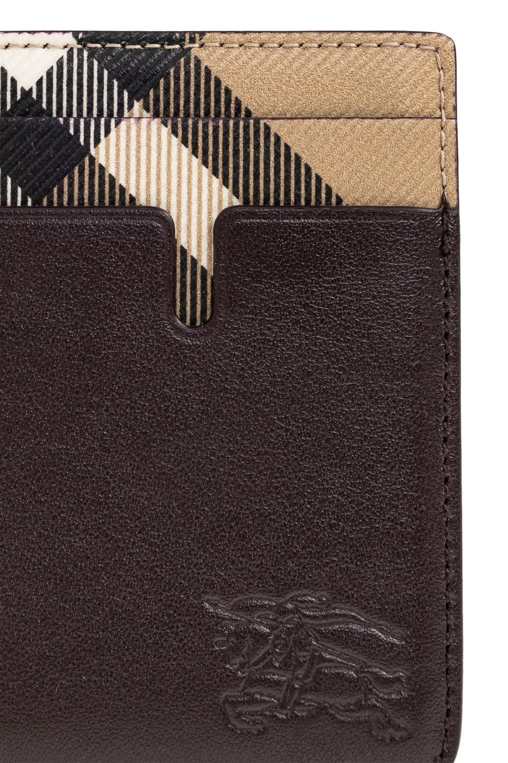 Burberry Pop Check Magnetic Card Case