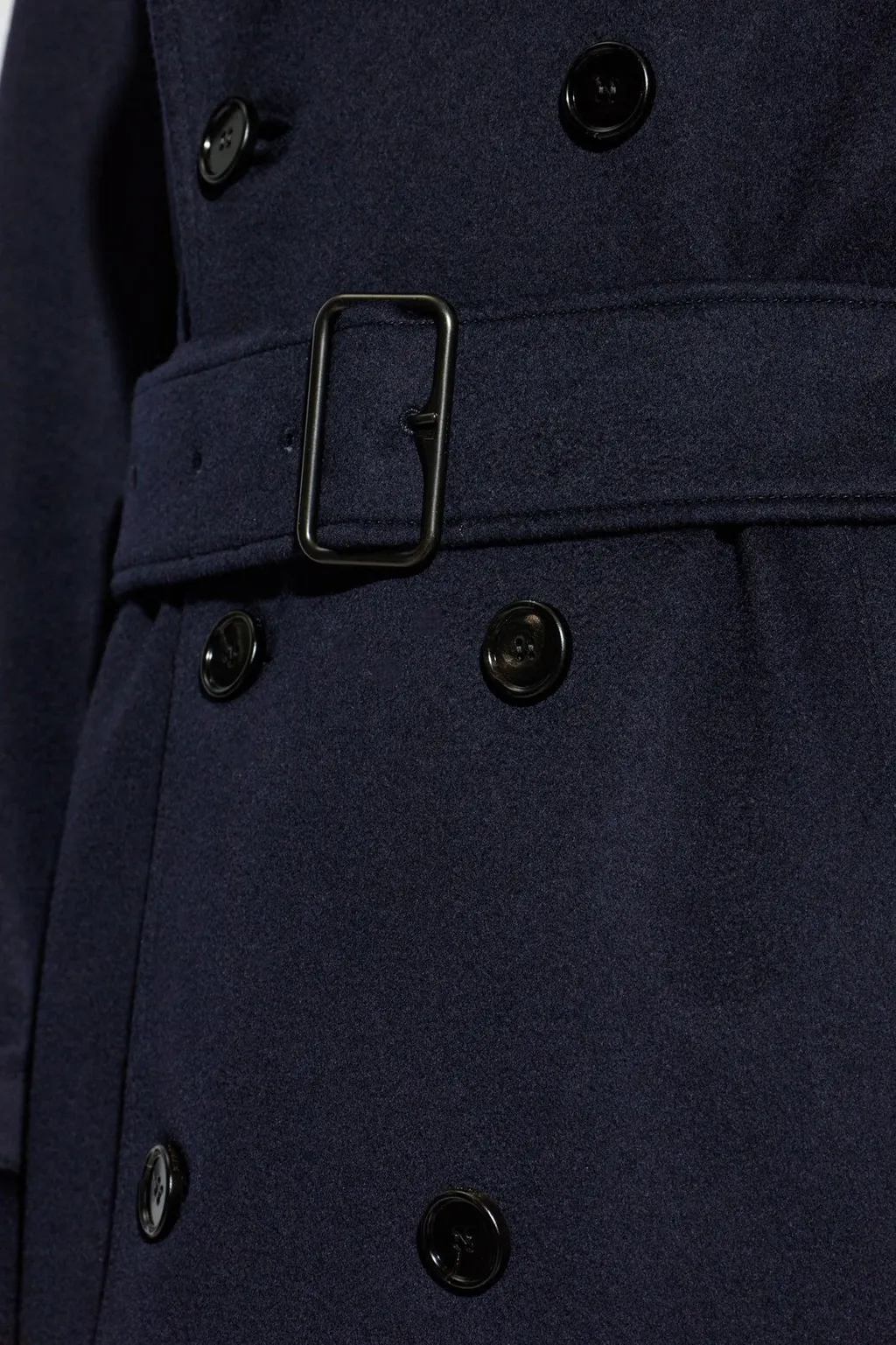 Burberry Double Breasted Belted Mid-Length Trench Coat