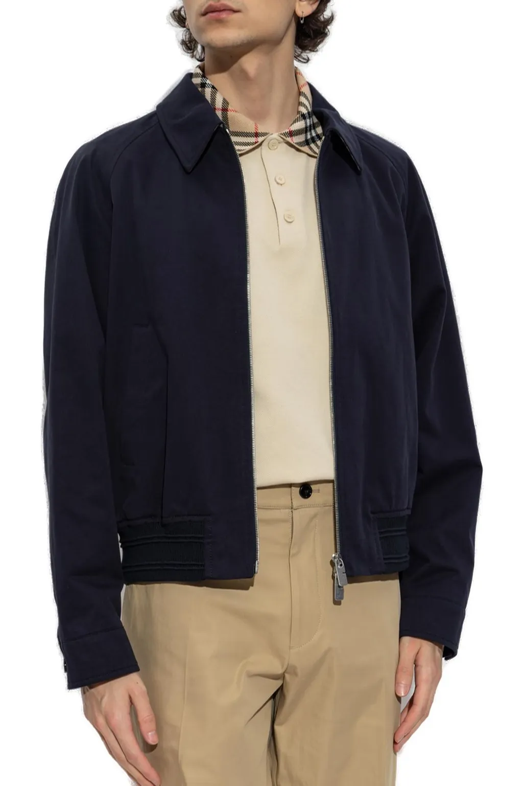 Burberry Long Sleeved Zip-Up Shirt Jacket