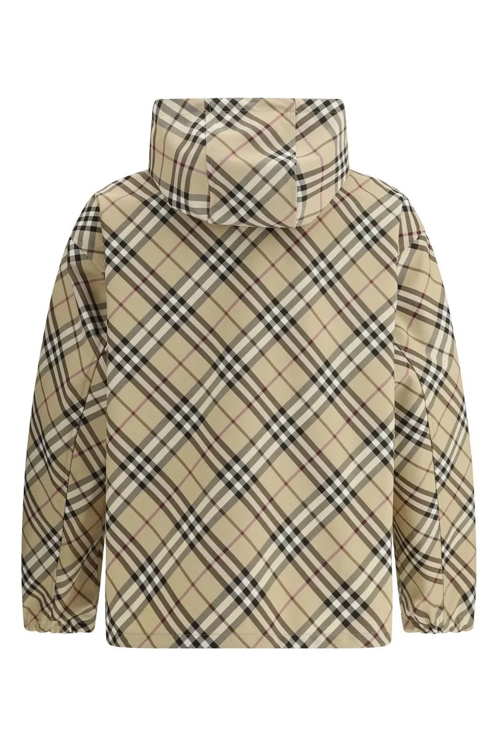 Burberry Checked Hooded Zip-Up Jacket