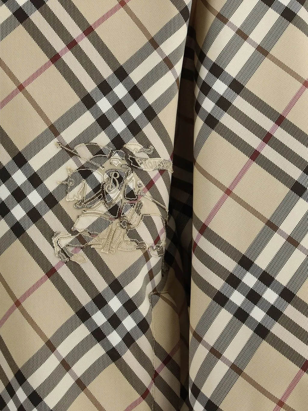Burberry Checked Hooded Zip-Up Jacket