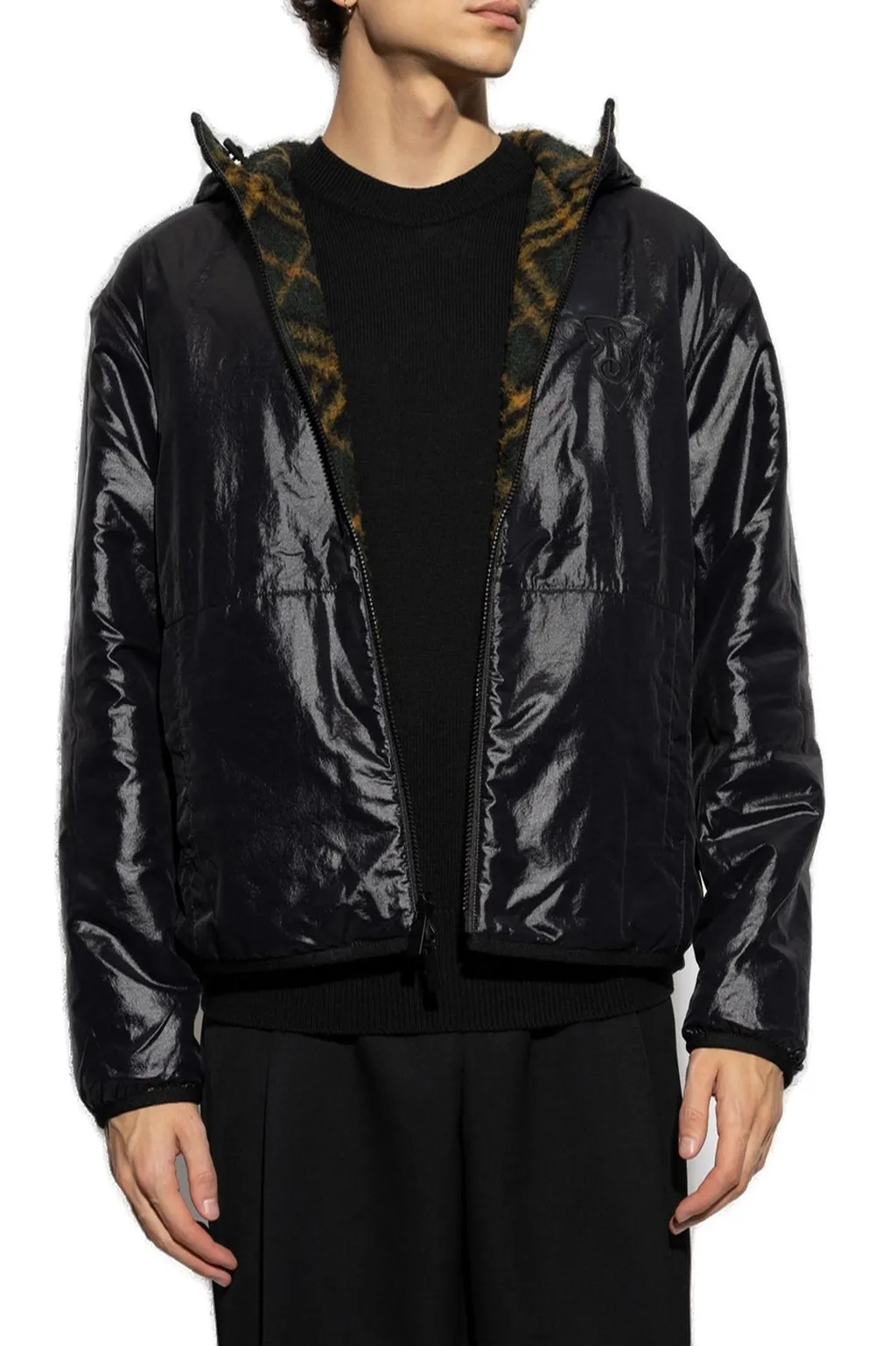 Burberry Checkered Reversible Zip-Up Coat