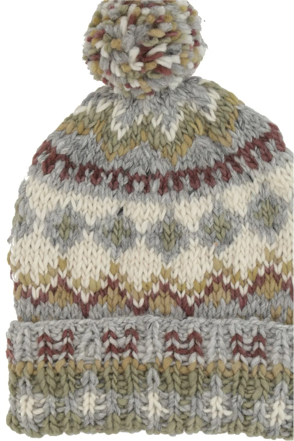 Chamula Fair Isle Pom-Pom Hat