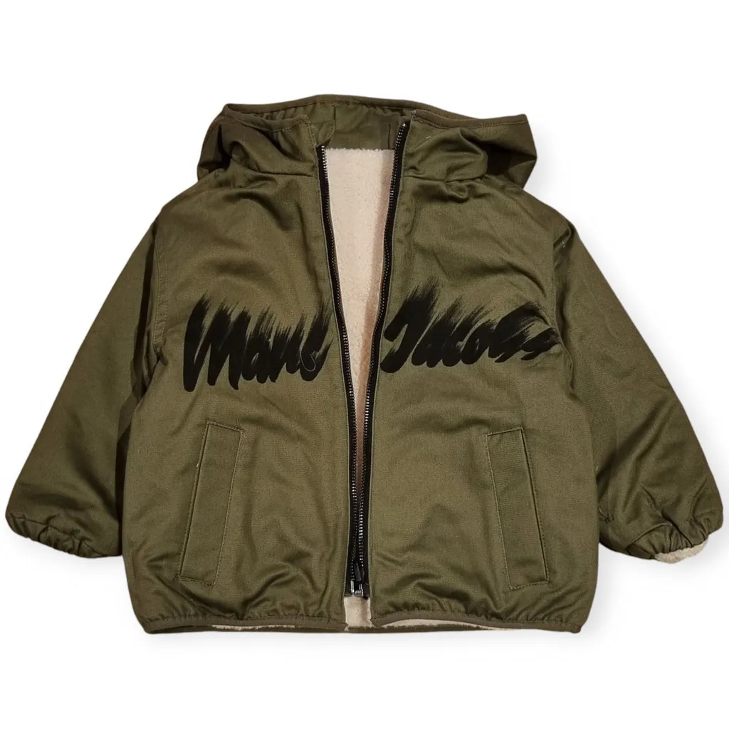 The Marc Jacobs Kids Logo Printed Reversible Hooded Jacket