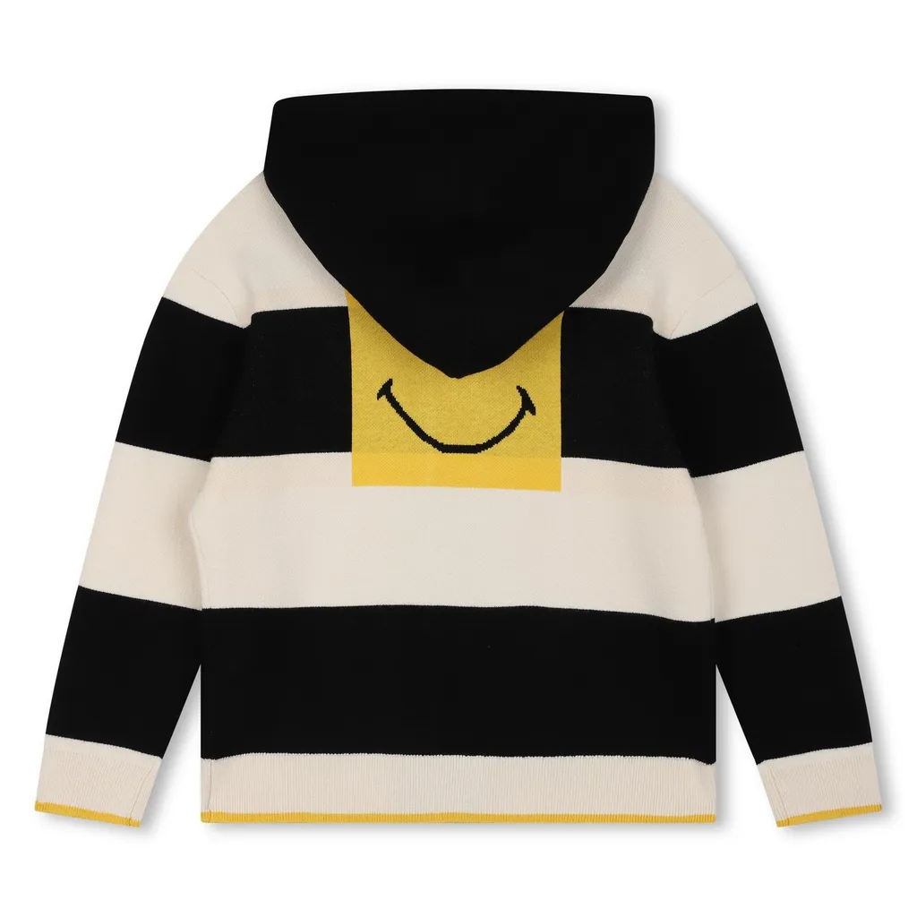 The Marc Jacobs Kids Smiley Patch Zip-Up Cardigan