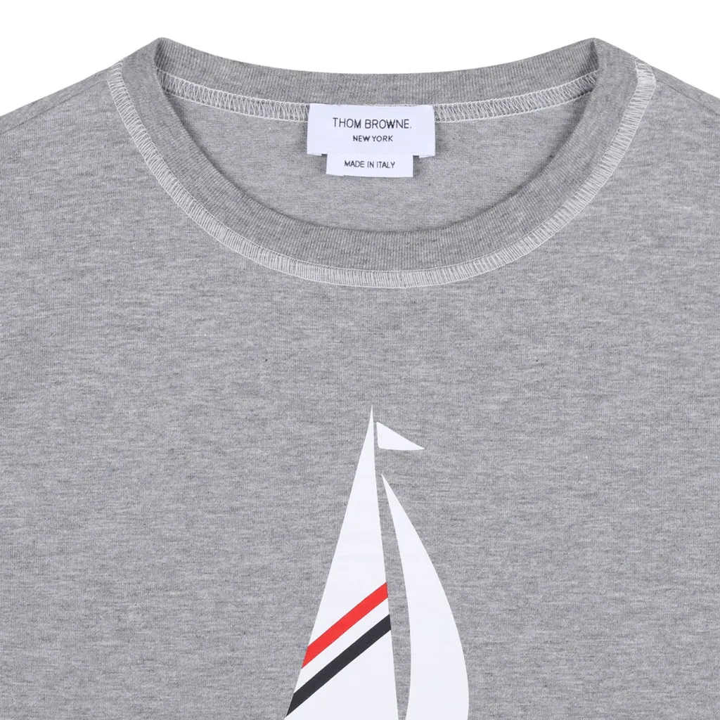 Thom Browne Kids Sailboat Graphic T-Shirt