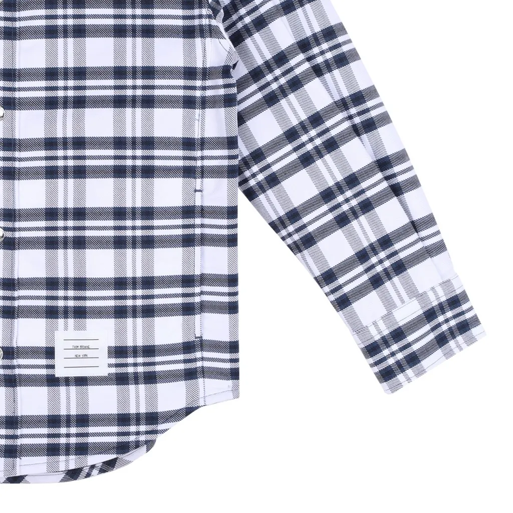 Thom Browne Kids Plaid Button-Down Shirt