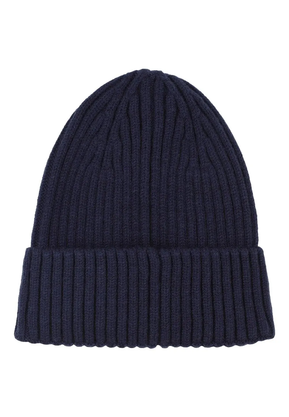 Timberland Kids Logo Patch Turn-Up Brim Ribbed Beanie