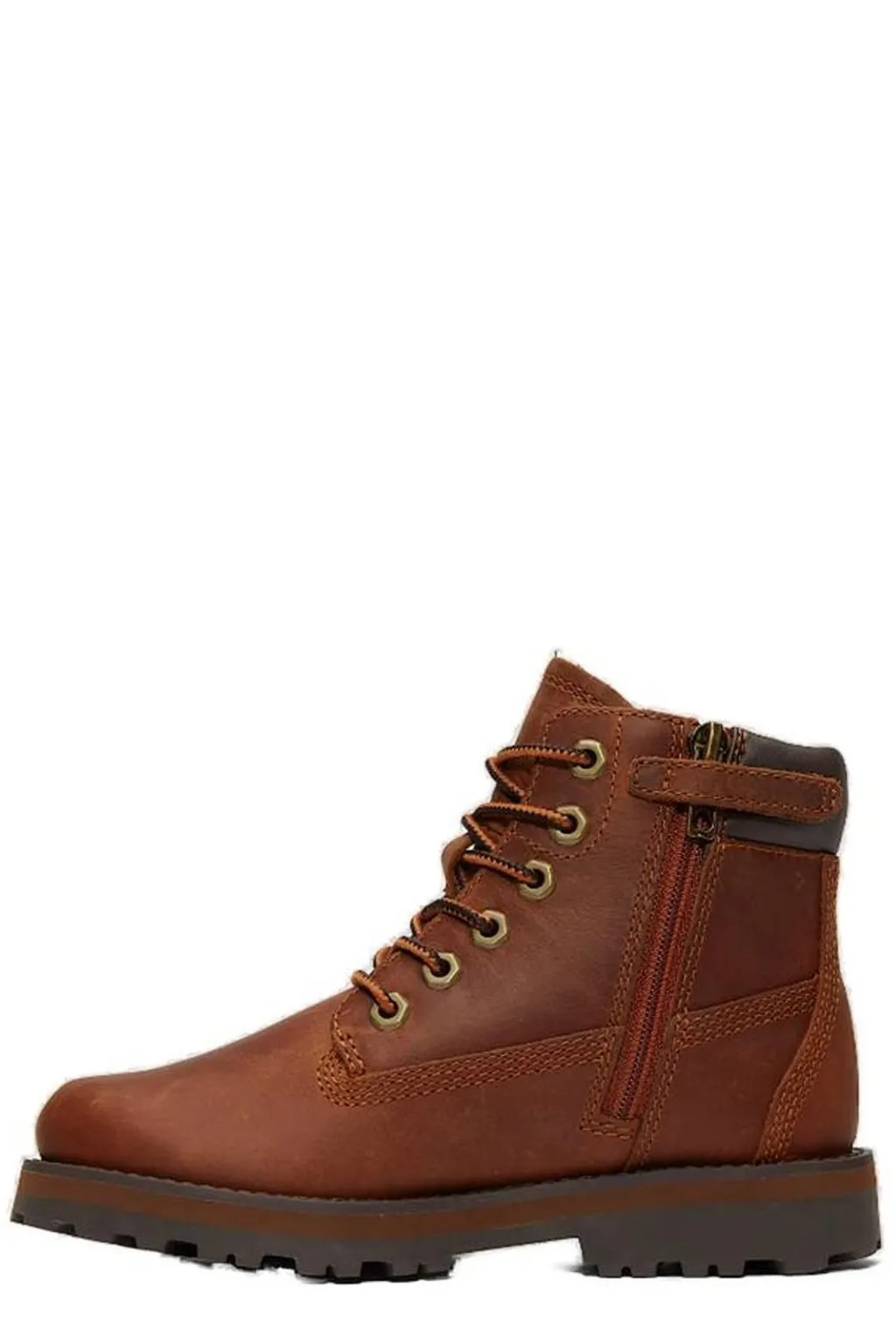 Timberland Kids Round Toe Lace-Up Boots