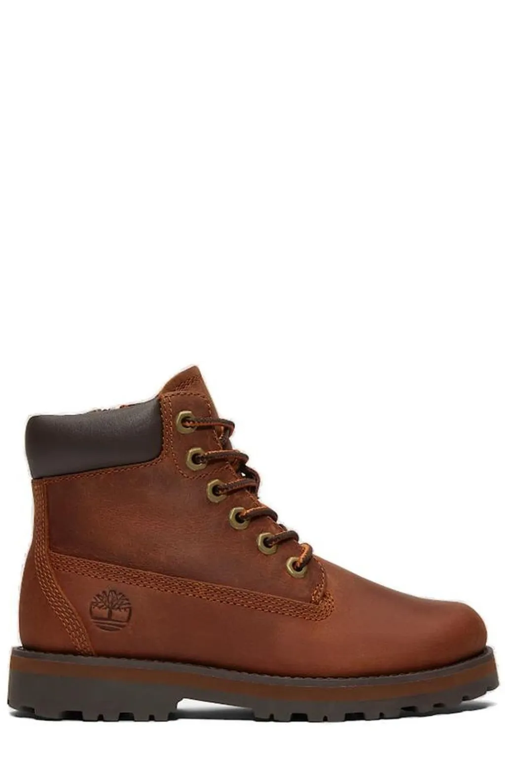 Timberland Kids Round Toe Lace-Up Boots