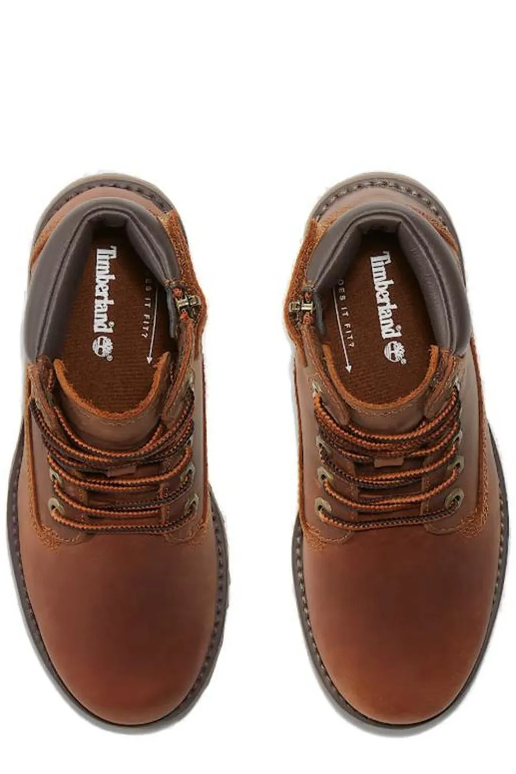 Timberland Kids Round Toe Lace-Up Boots