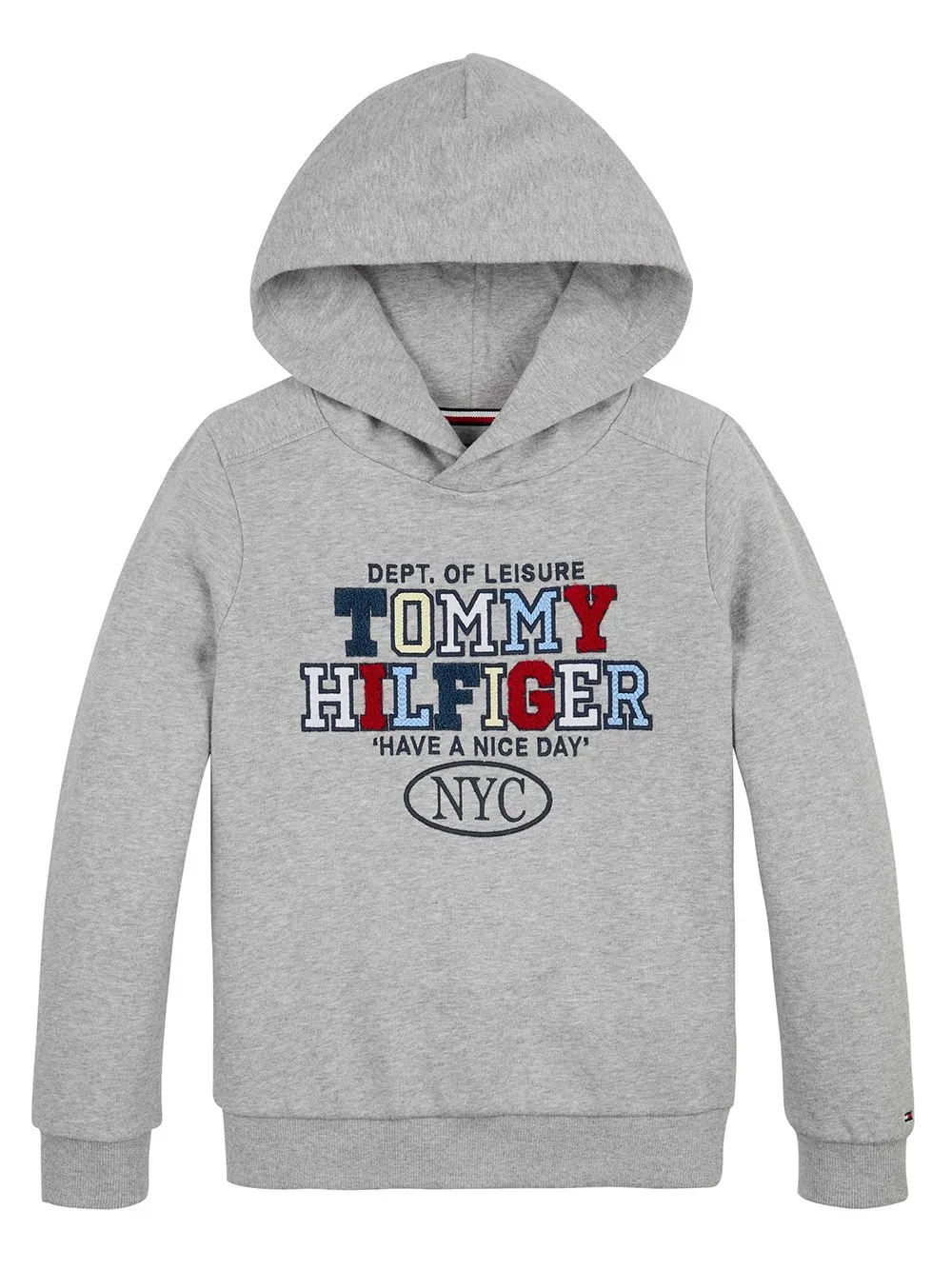 Tommy Hilfiger Junior Logo-Embroidered Long-Sleeved Hoodie