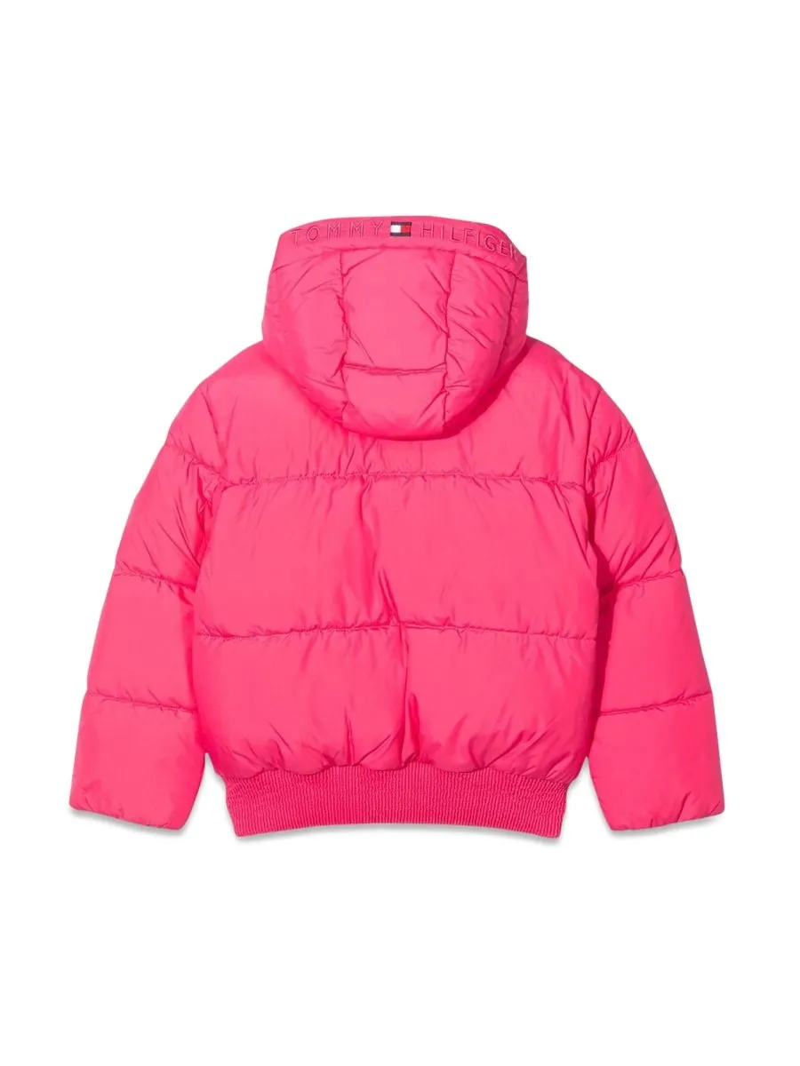 Tommy Hilfiger Junior Logo-Embroidered Zipped Padded Jacket