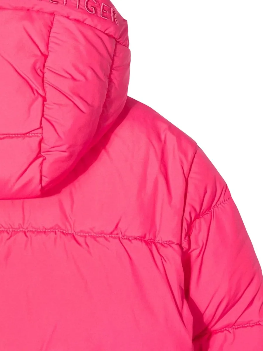 Tommy Hilfiger Junior Logo-Embroidered Zipped Padded Jacket