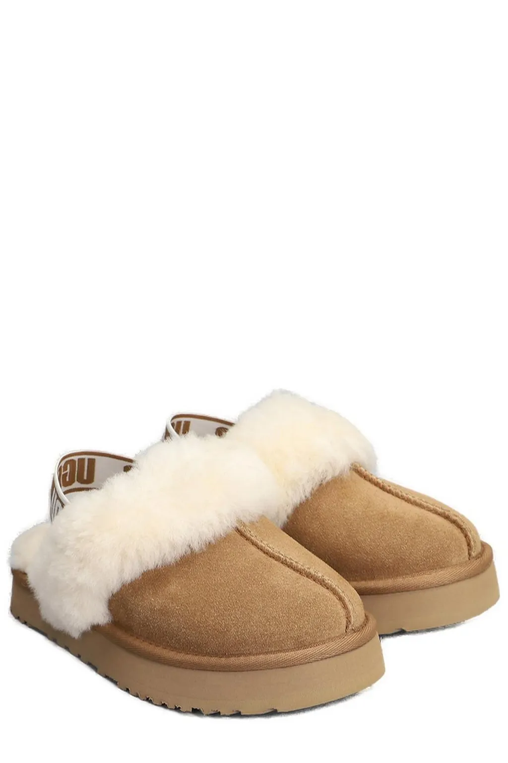 Ugg Kids Logo Detailed Round Toe Slippers