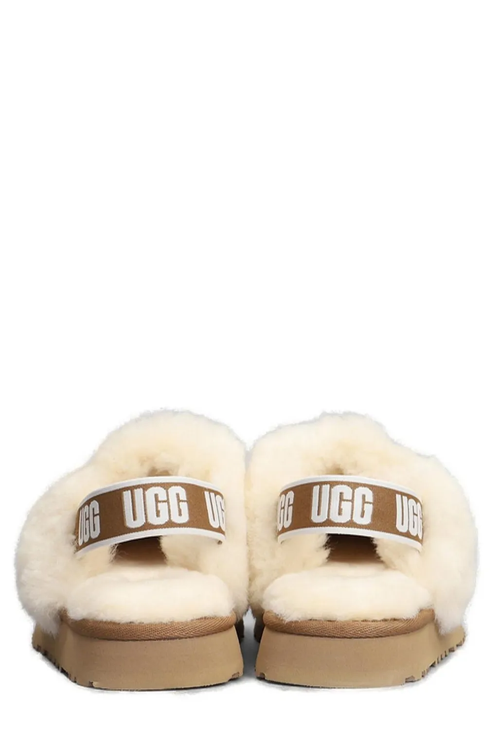 Ugg Kids Logo Detailed Round Toe Slippers