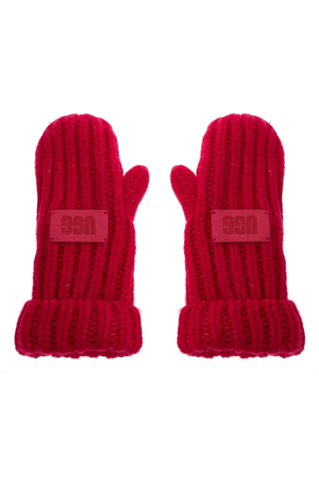Ugg Kids Logo Patch Chunky Knit Mittens